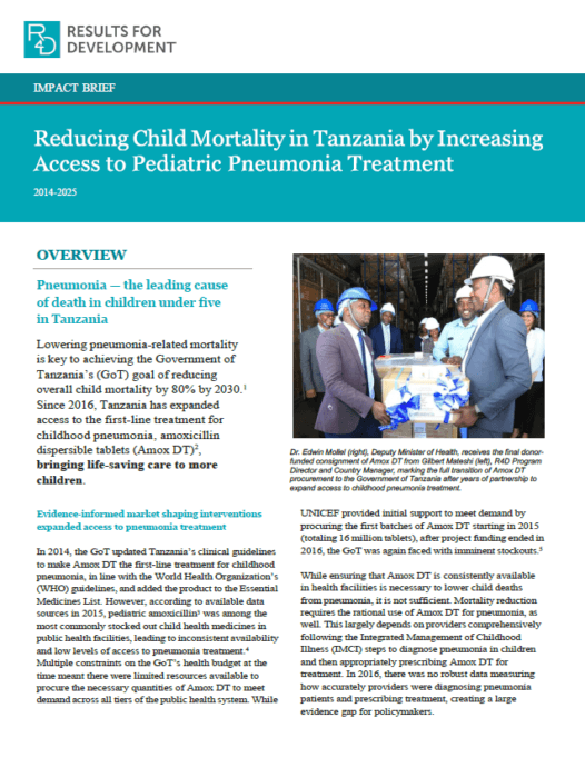 Amox DT Tanzania Impact Brief Cover Image