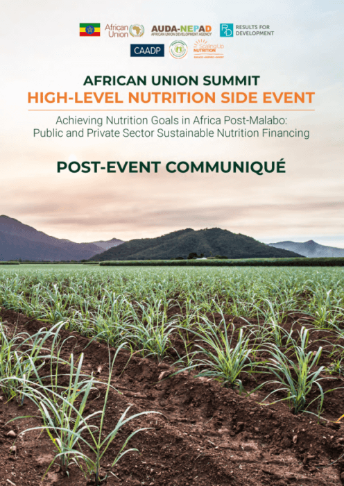 AU side event on nutrition financing