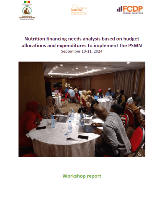 Senegal FCDP workshop report cover English