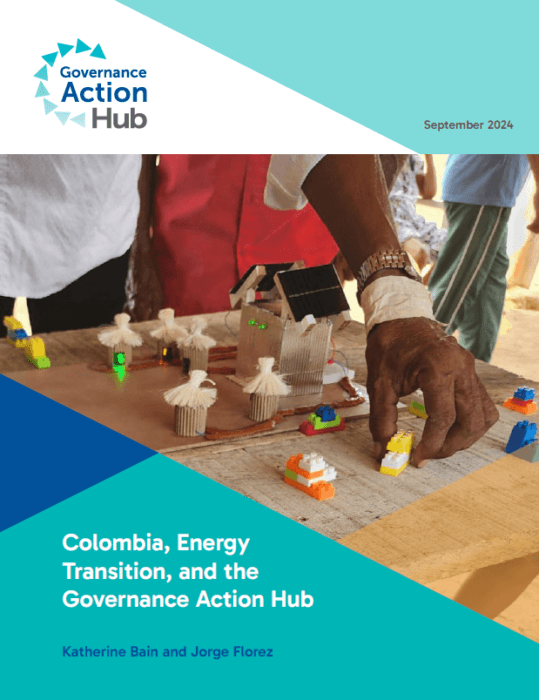 Report Cover - Colombia, Energy Transition and the Governance Action Hub