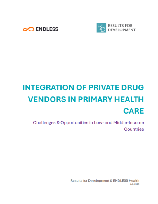 Integration of private drug vendors in primary health care - report cover