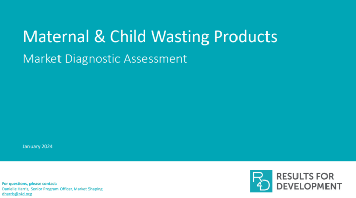 Maternal child wasting market diagnostic tool cover image