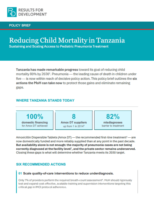 Policy Brief Tanzania Amox DT cover image