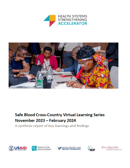 Safe blood cross country virtual learning series - cover image