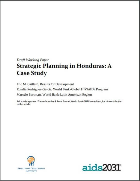 Strategic Planning Honduras Case Study