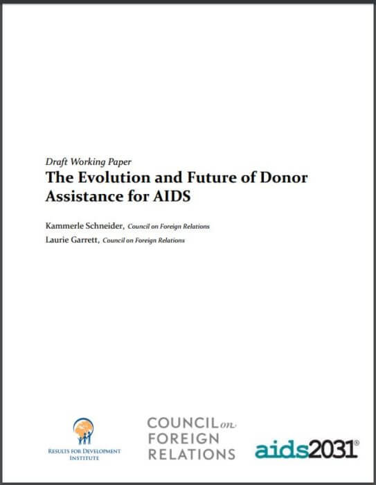 The Evolution and Future of Donor Assistance for AIDS