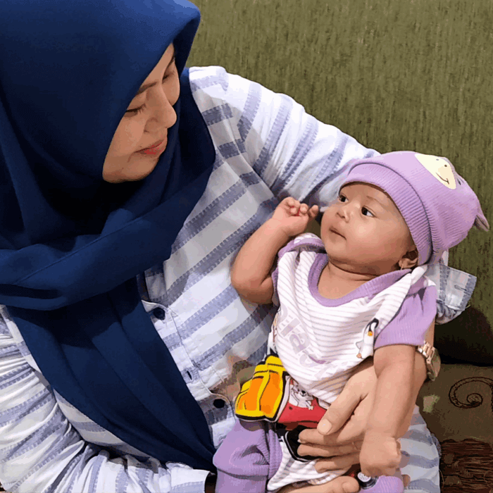 healthy mother and baby after receiving quality antenatal care in Indonesia